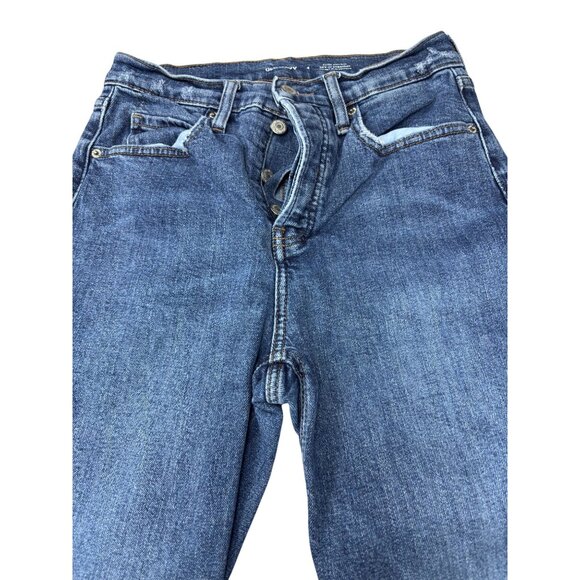 Old Navy Womens Sky Hi Straight Extra High-Rise Jeans Size 4 Blue Denim - Picture 3 of 13